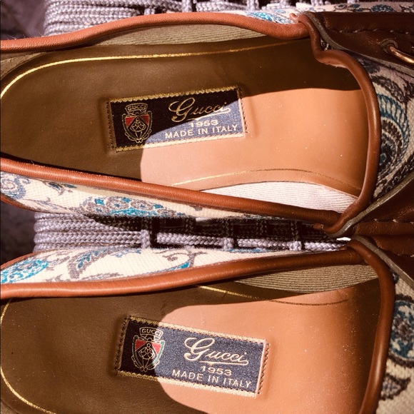 Gucci Canvas Paisley Loafer Size 9